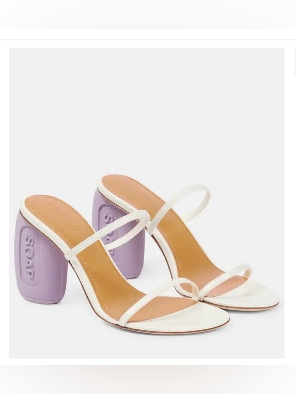 Rare! LOEWE Soap leather heeled mules sandals shoes. Size 41. Retail $1100
